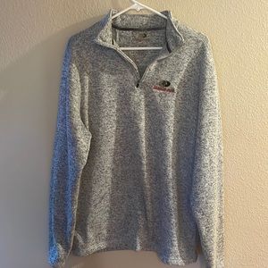 Men’s Heather Grey 1/4 zip neck fleece